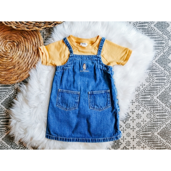 Vintage Ralph Lauren Denim Overall Dress Size 4T - Picture 1 of 8